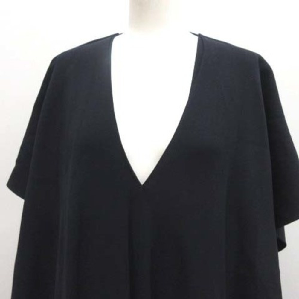 Maison Rabih Kayrouz Navy Blue V-Neck Kaftan Cape Dress NWT - Picture 4 of 6